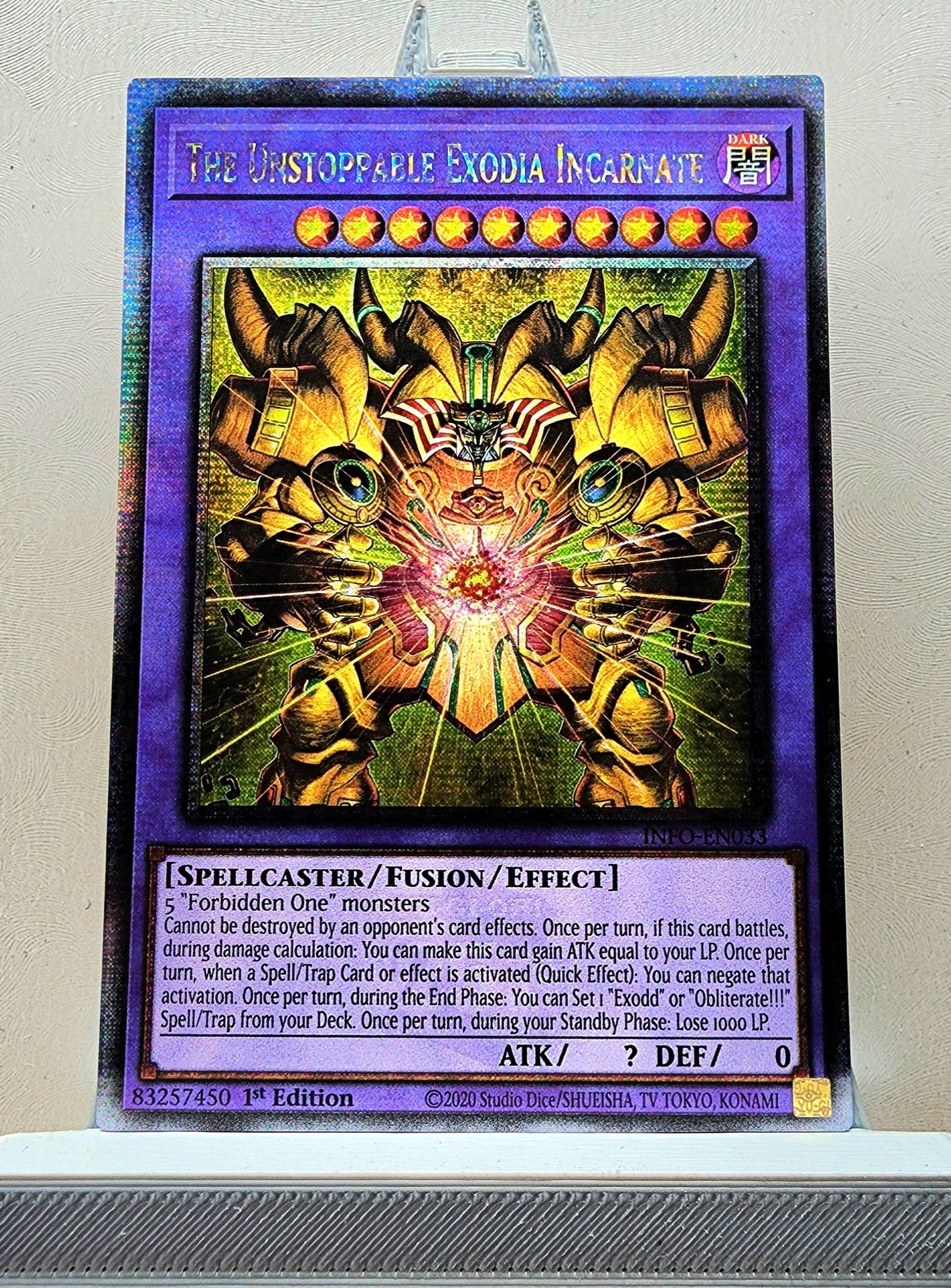 Yugioh! 1x The Unstoppable Exodia Incarnate (INFO - Quarter Century Secret Rare) 1st Edition