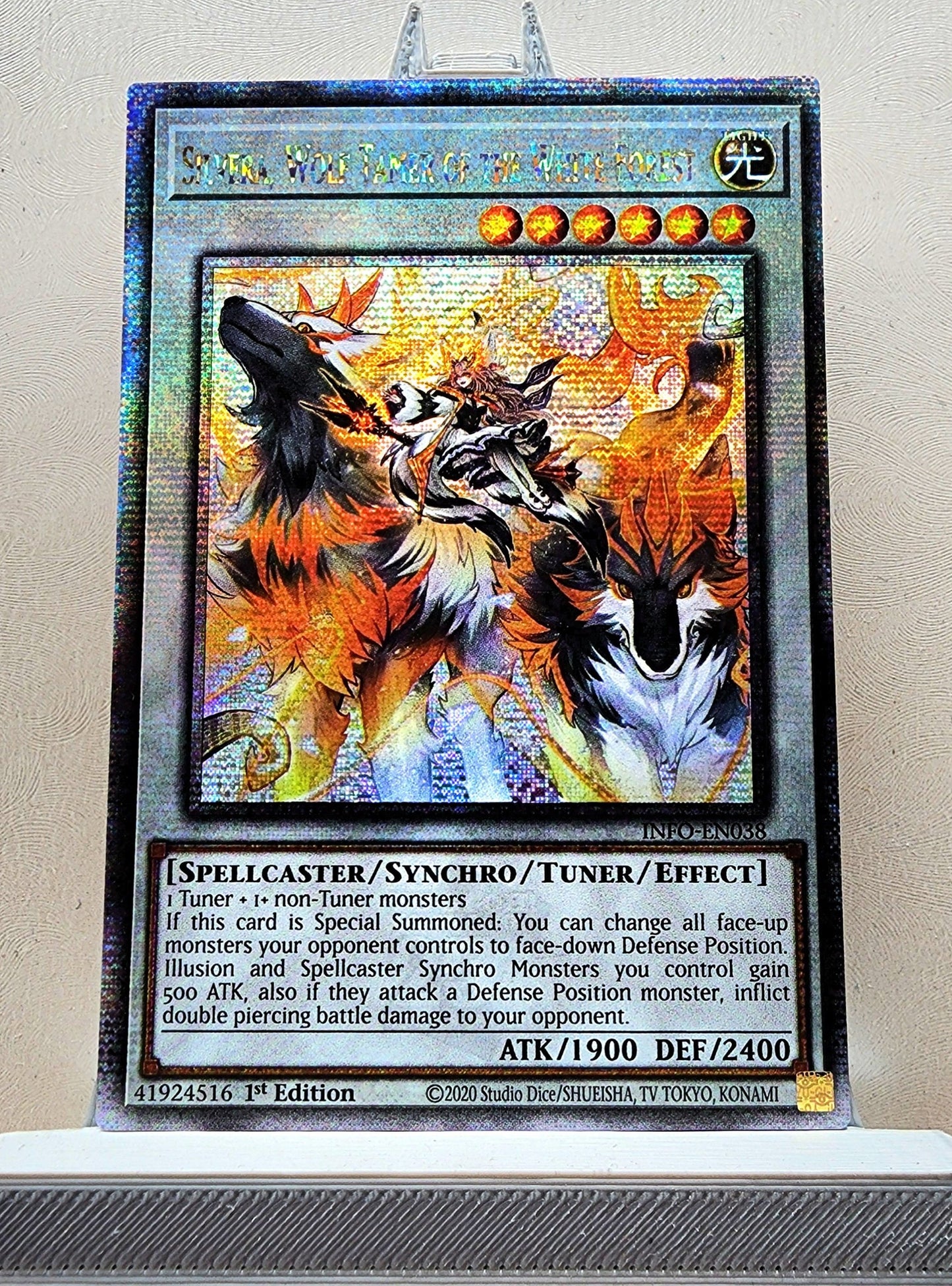 Yugioh! 1x Silvera, Wolf Tamer of the White Forest (INFO - Quarter Century Secret Rare) 1st Edition