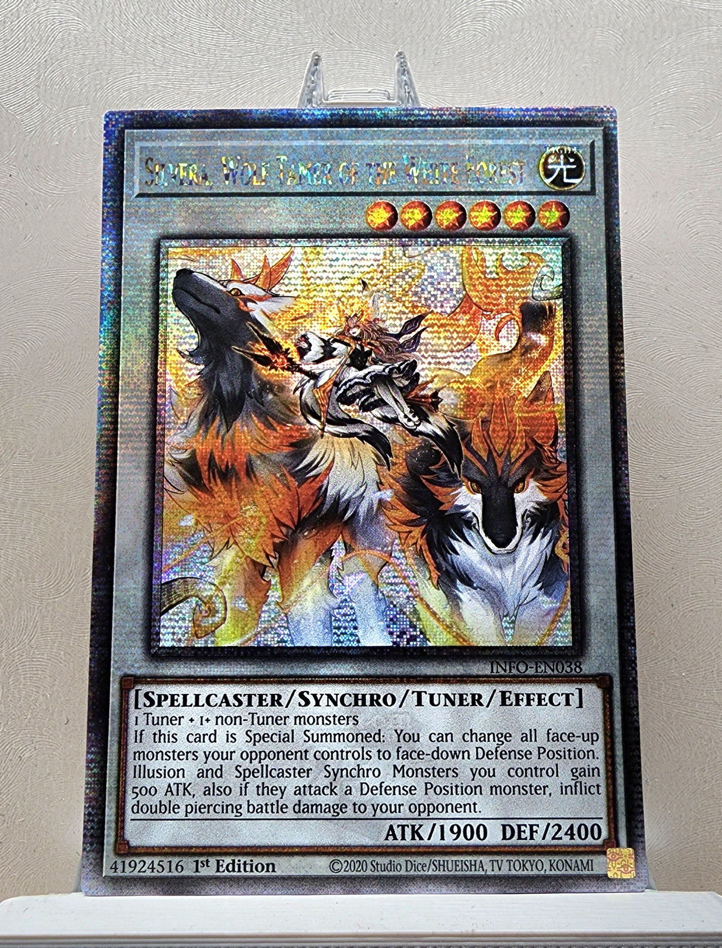 Yugioh! 1x Silvera, Wolf Tamer of the White Forest (INFO - Quarter Century Secret Rare) 1st Edition