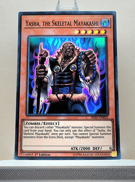 Yugioh! 1x Yasha, the Skeletal Mayakashi (HISU - Super Rare) 1st Edition