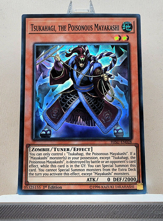 Yugioh! 1x Tsukahagi, the Poisonous Mayakashi (HISU - Super Rare) 1st Edition