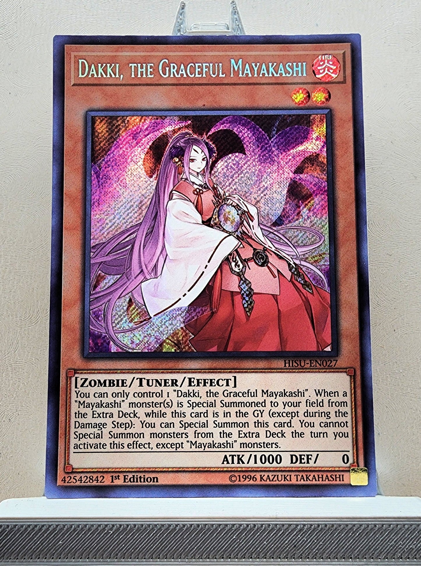 Yugioh! 1x Dakki, the Graceful Mayakashi (HISU - Secret Rare) 1st Edition