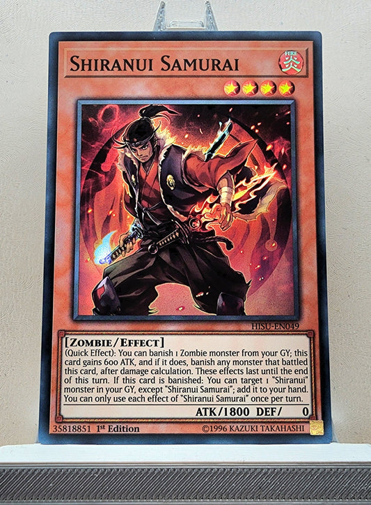 Yugioh! 1x Shiranui Samurai (HISU - Super Rare) 1st Edition