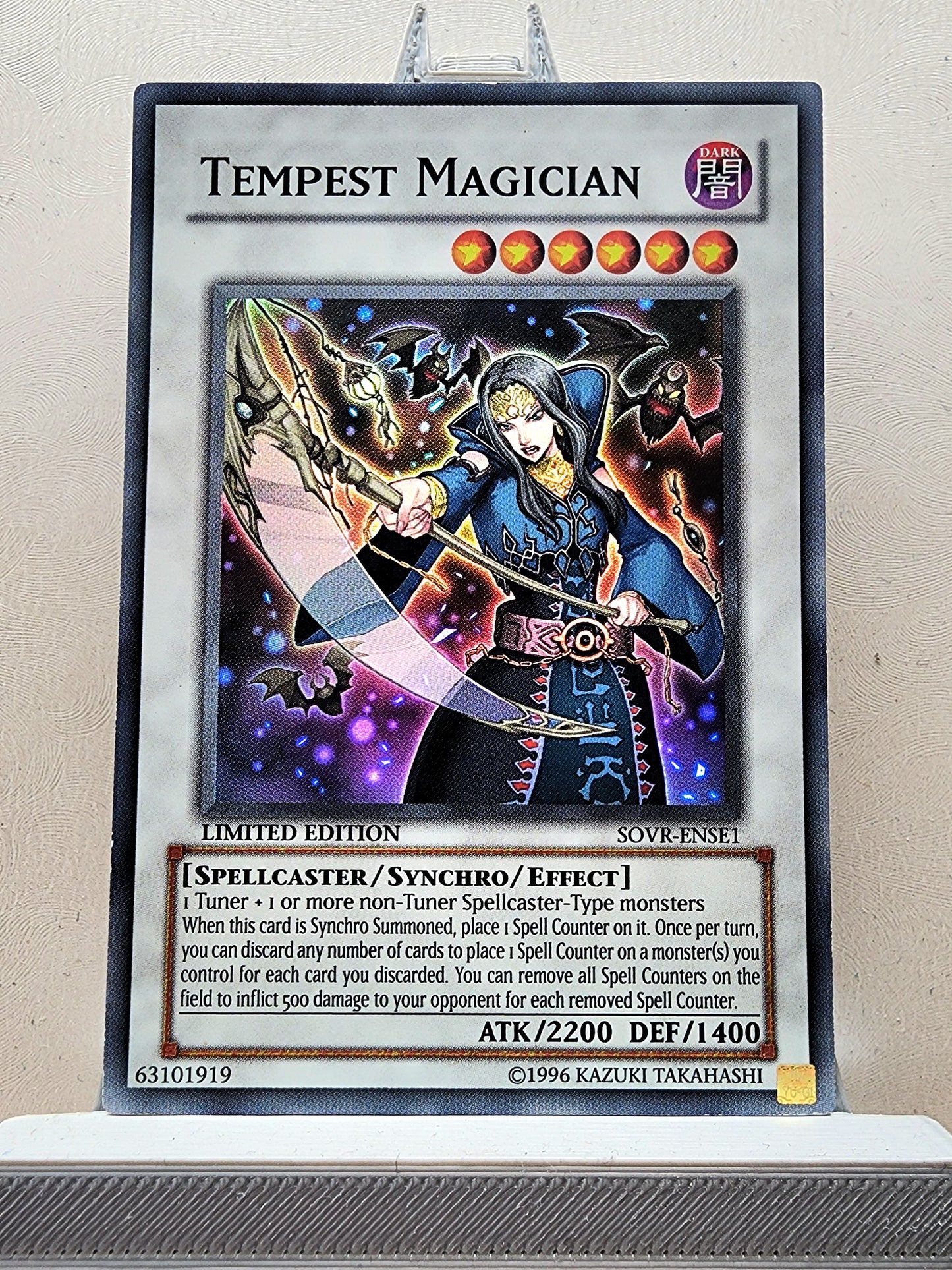 Yugioh! 1x Tempest Magician (SOVR - Super Rare) Limited Edition