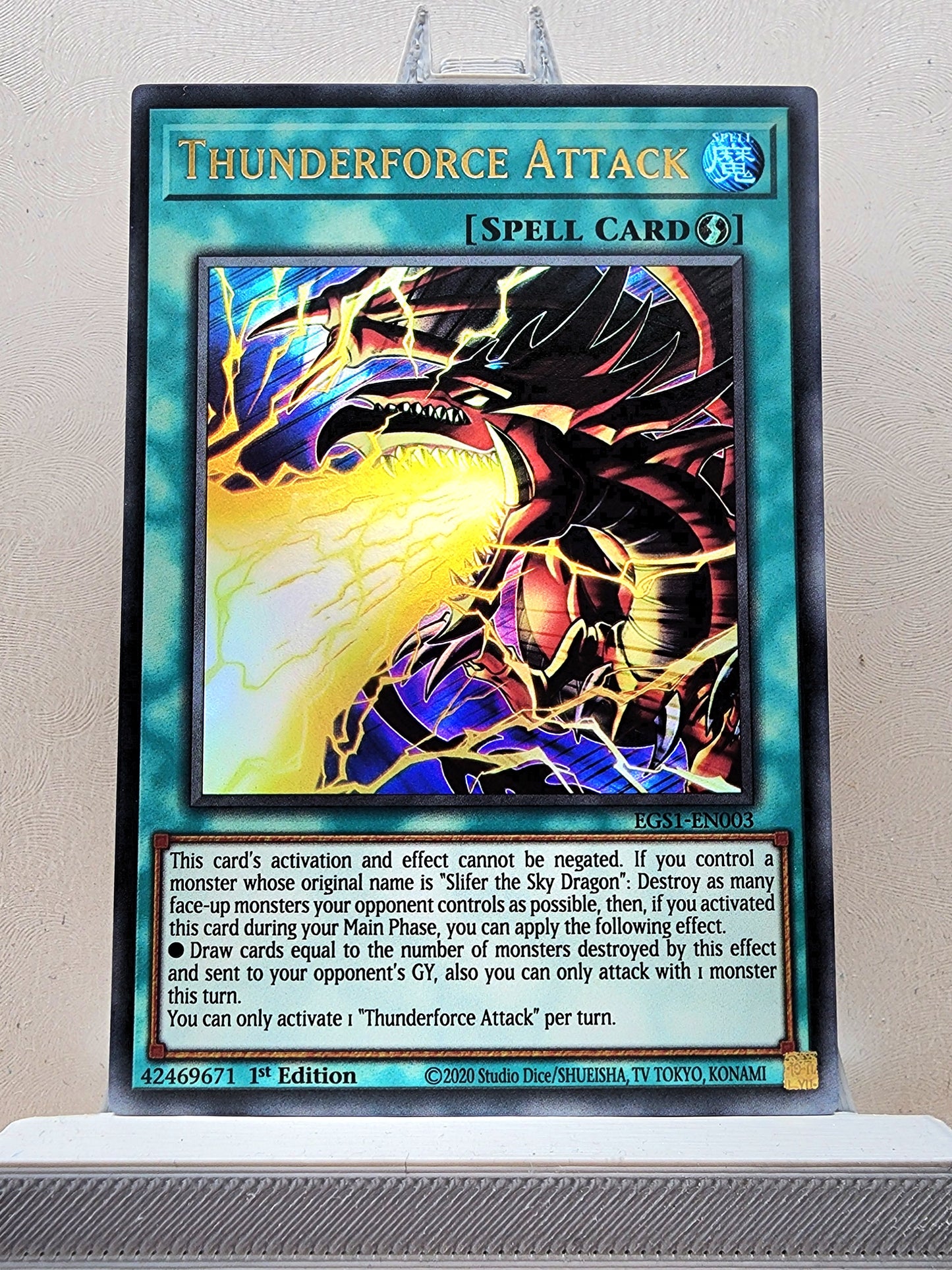 Yugioh! 1x Thunderforce Attack (EGS1 - Ultra Rare) 1st Edition