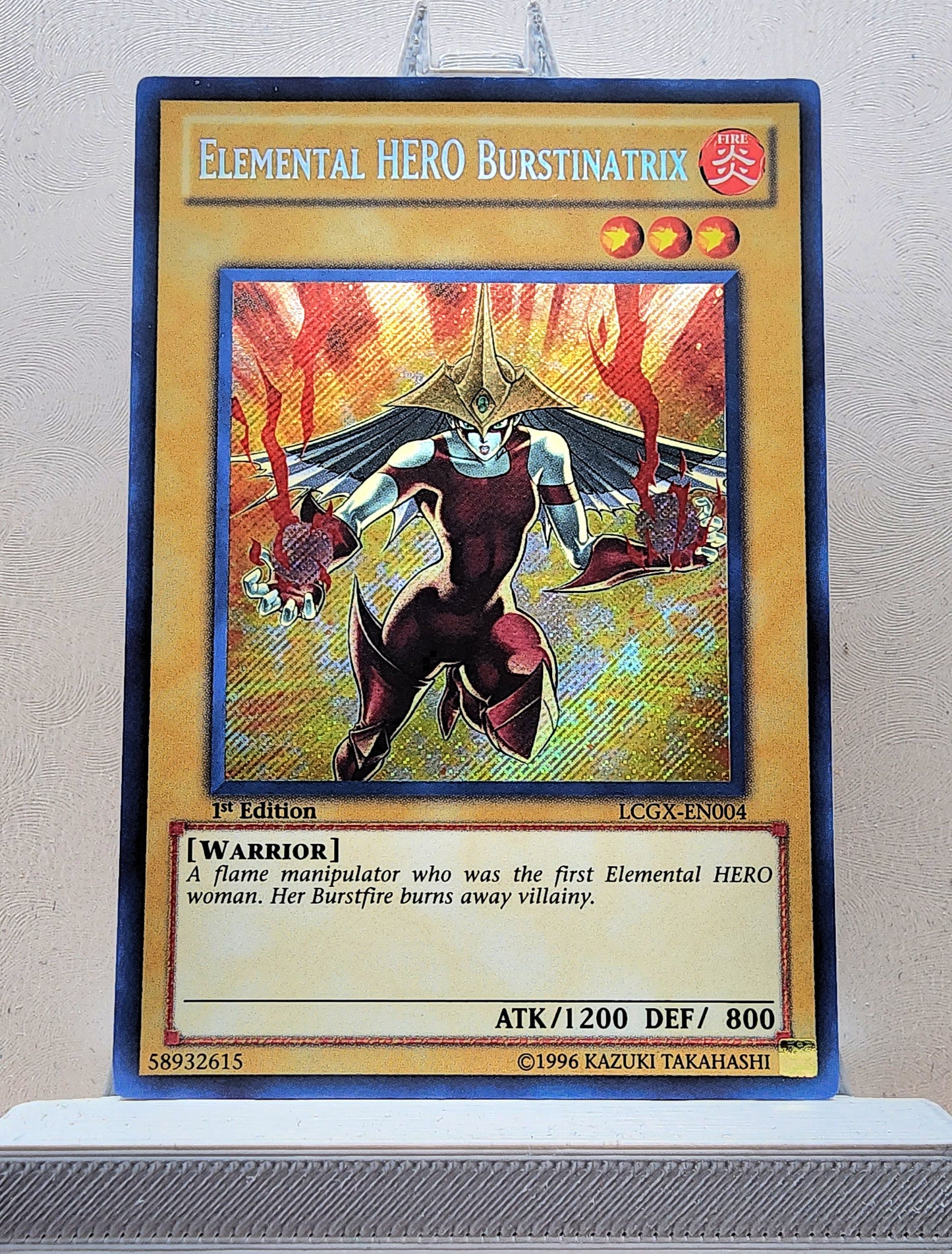 Yugioh! 1x Elemental Hero Burstinatrix Alt Art (LCGX - Secret Rare) 1st Edition