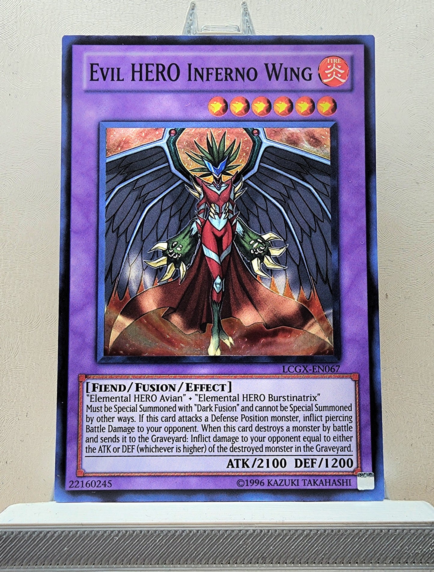 Yugioh! 1x Evil Hero Inferno Wing (LCGX - Super Rare) Unli Edition