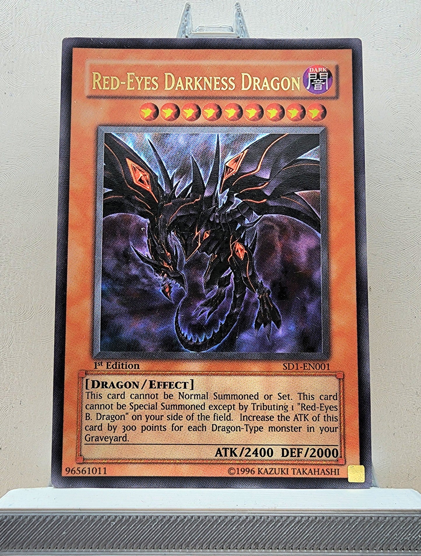 Yugioh! 1x Red-Eyes Darkness Dragon (SD1 - Ultra Rare) 1st Edition