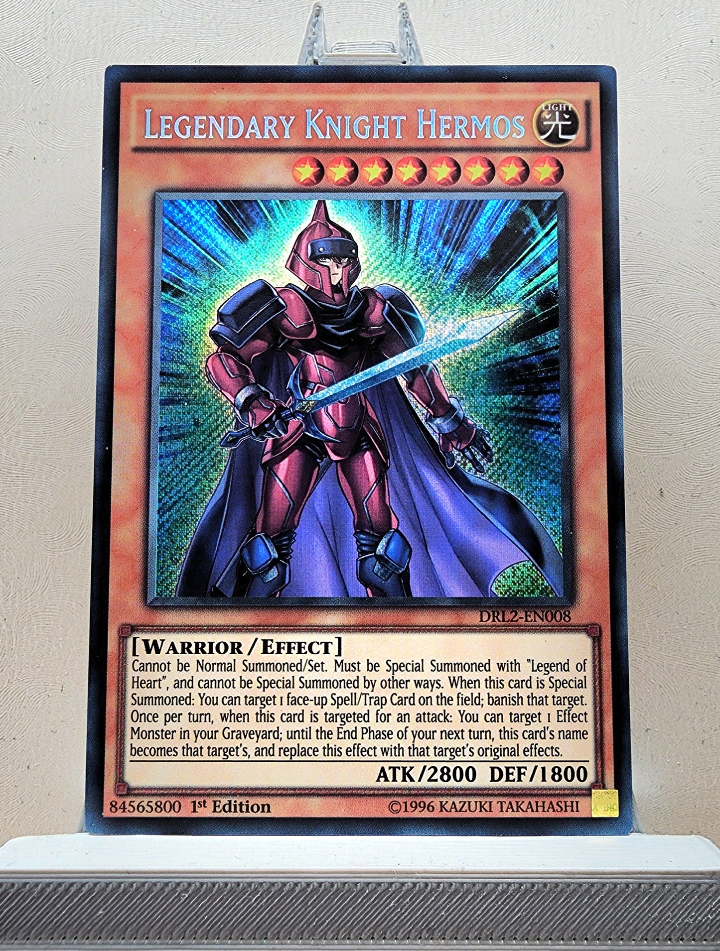 Yugioh! 1x Legendary Knight Hermos (DRL2 - Secret Rare) 1st Edition