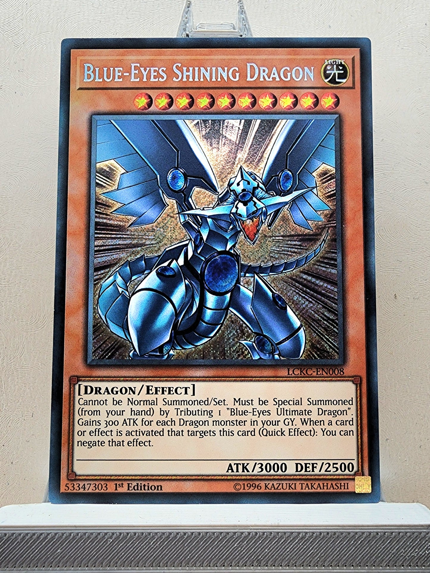 Yugioh! 1x Blue-Eyes Shining Dragon (LCKC - Secret Rare) 1st Edition