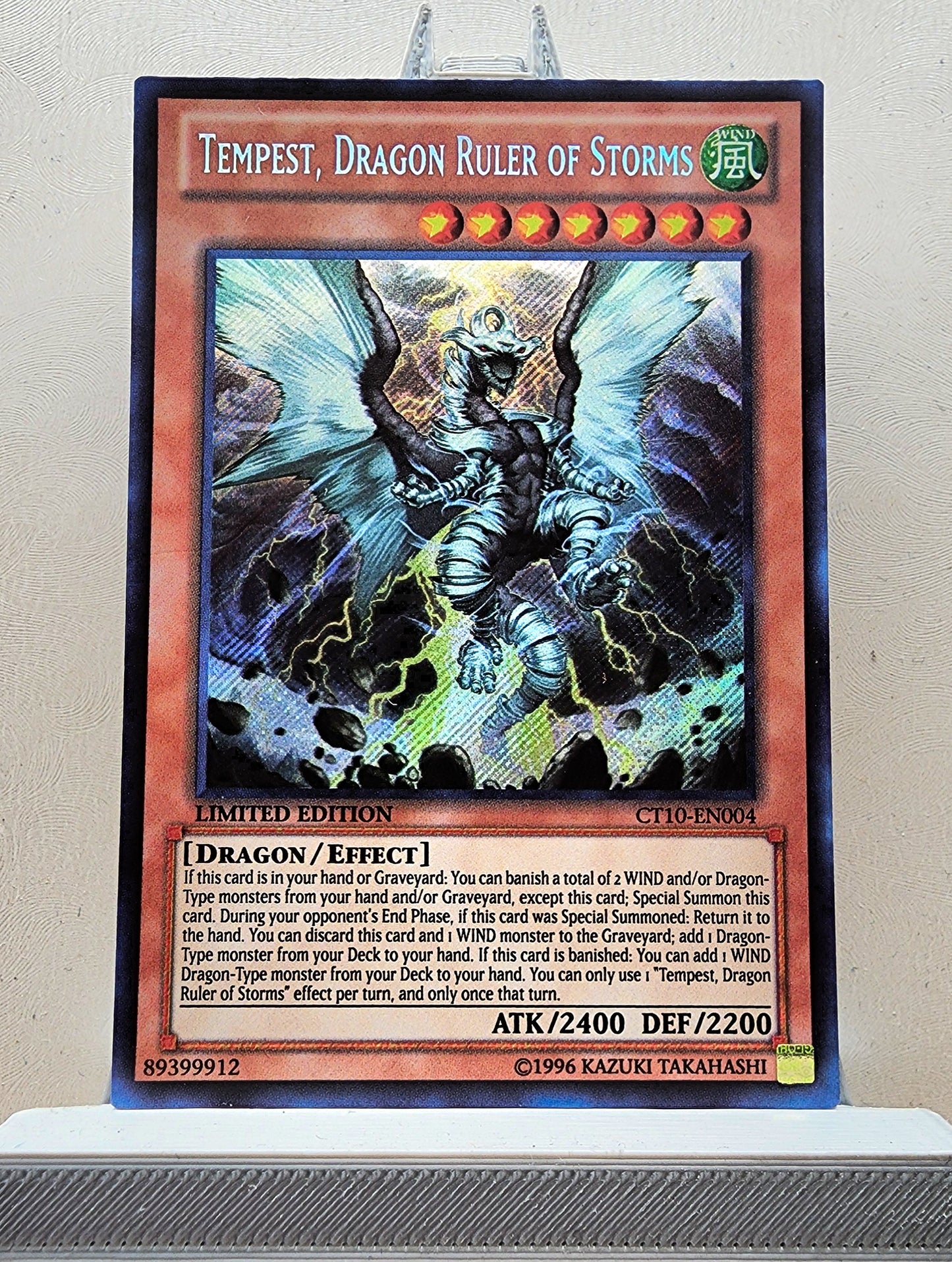 Yugioh! 1x Tempest, Dragon Ruler of Storms (CT10 - Secret Rare) Limited Edition