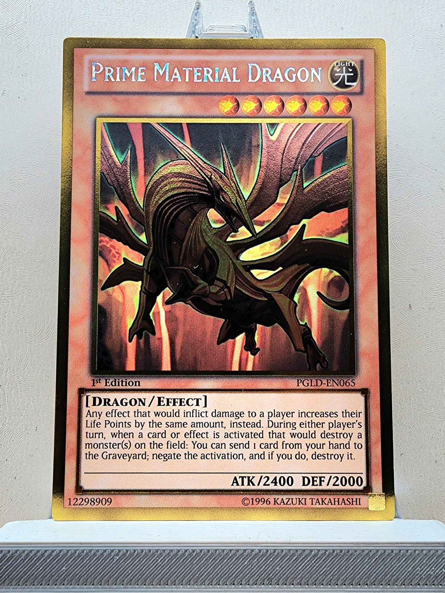 Yugioh! 1x Prime Material Dragon (PGLD - Gold Rare) 1st Edition