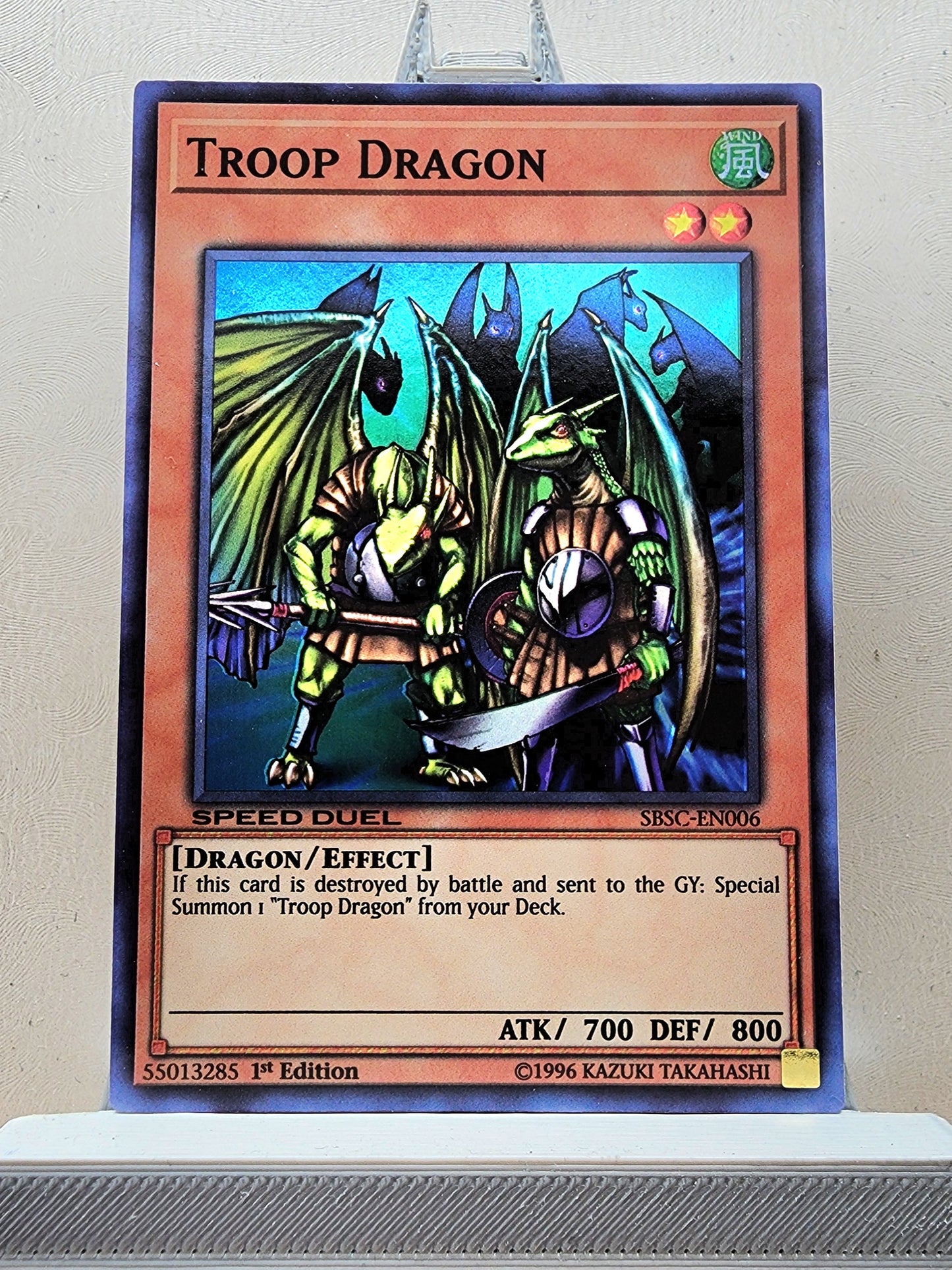 Yugioh! 1x Troop Dragon (SBSC - Super Rare) 1st Edition