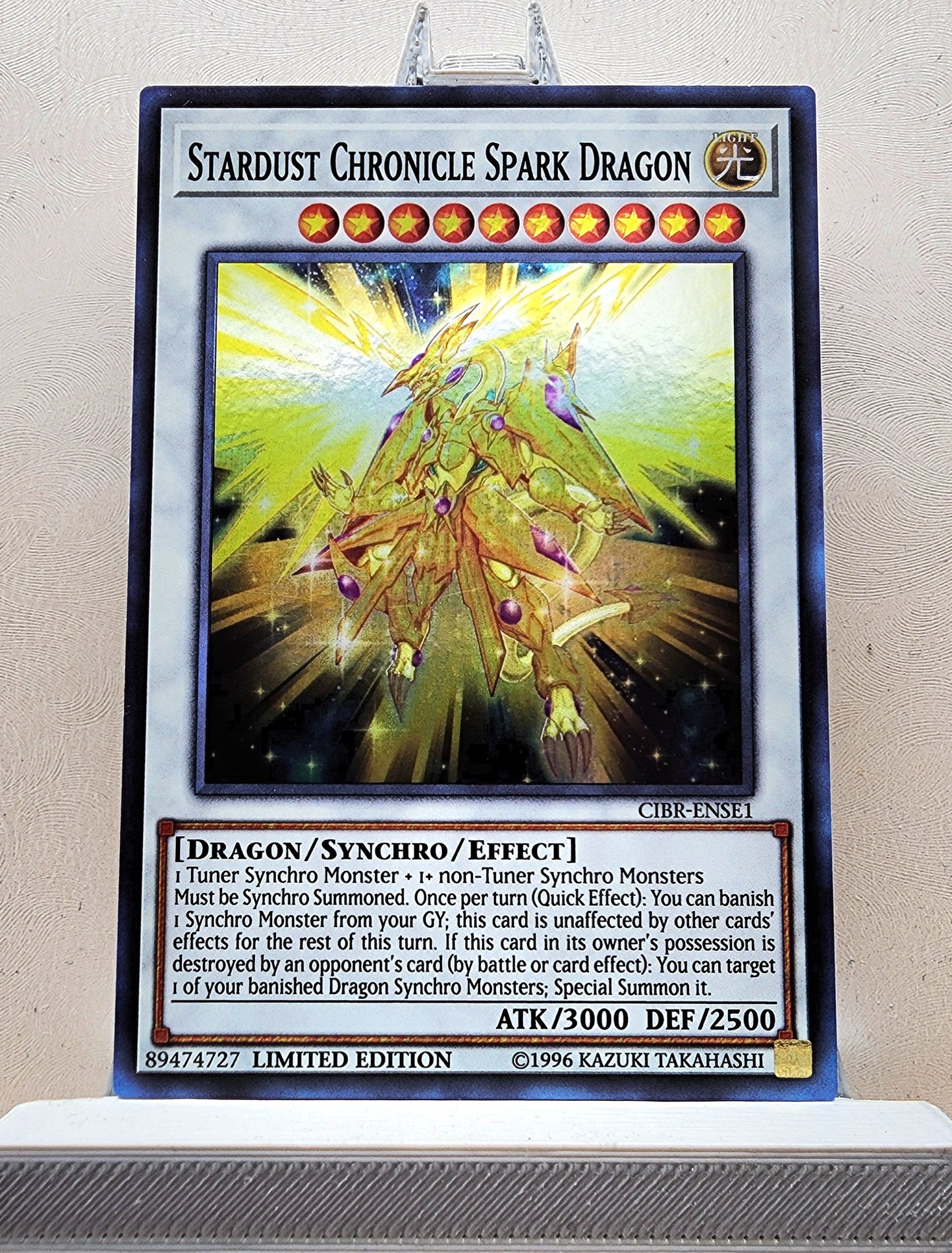 Yugioh! 1x Stardust Chronicle Spark Dragon (CIBR - Super Rare) Limited Edition