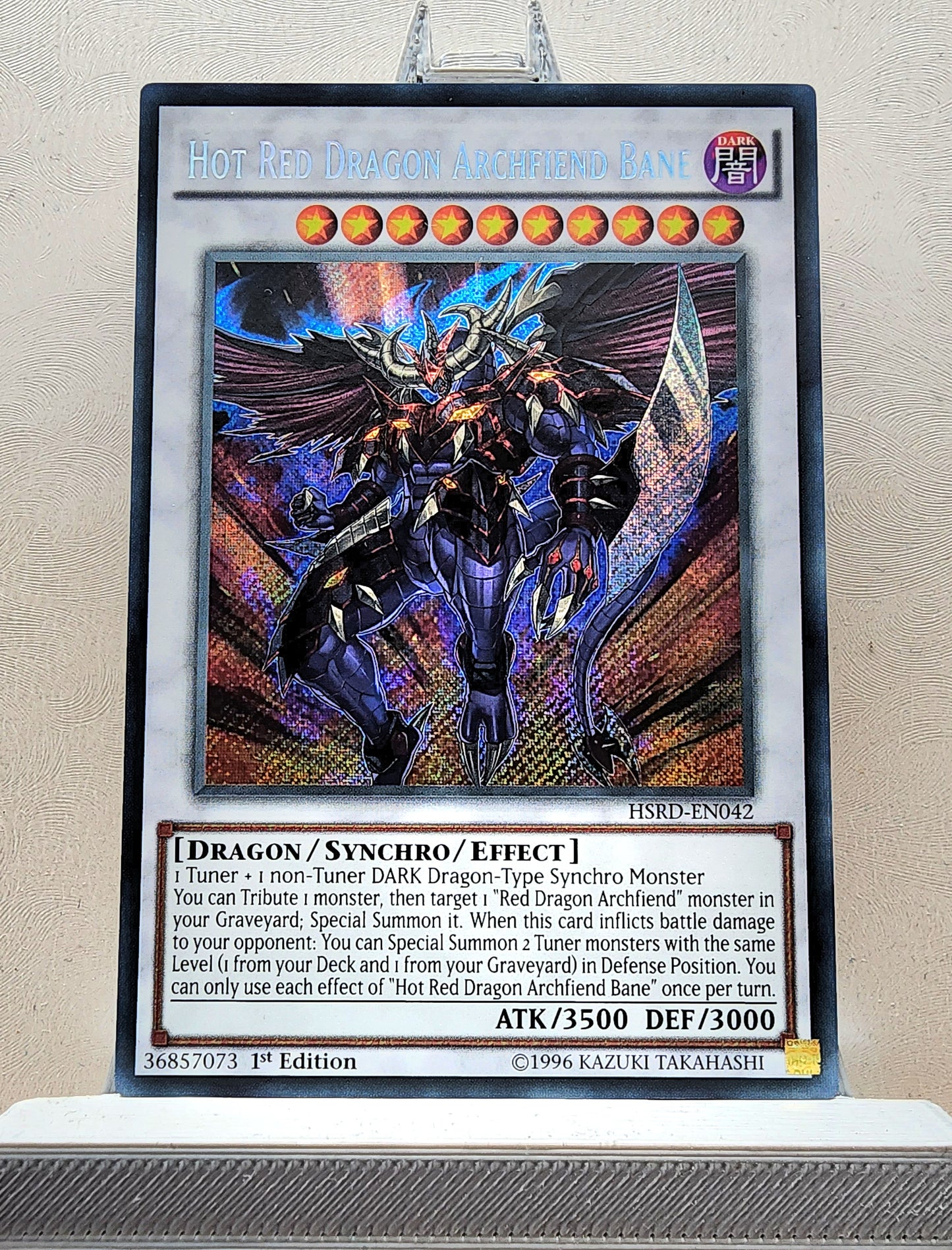 Yugioh! 1x Hot Red Dragon Archfiend Bane (HSRD - Secret Rare) 1st Edition