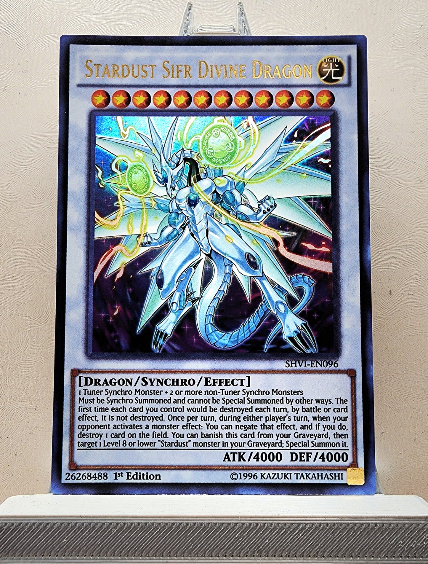 Yugioh! 1x Stardust Sifr Divine Dragon (SHVI - Ultra Rare) 1st/Unli Edition