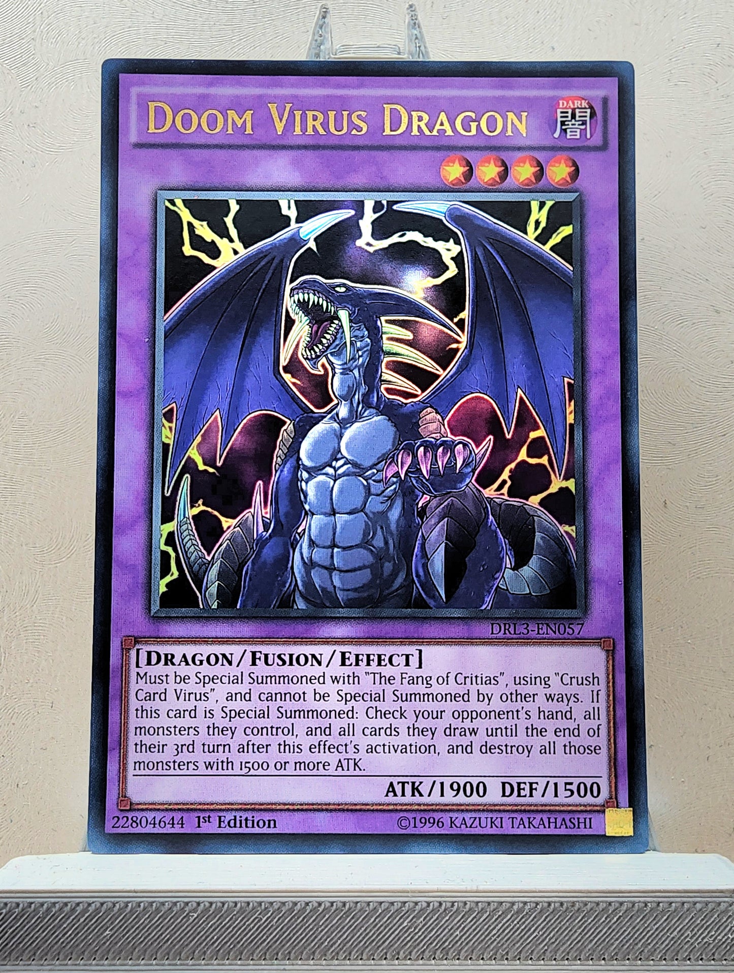 Yugioh! 1x Doom Virus Dragon (DRL3 - Ultra Rare) 1st Edition