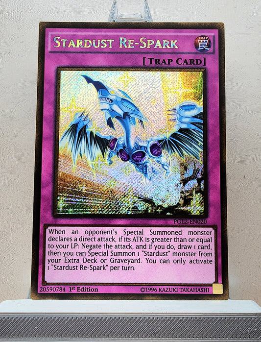 Yugioh! 1x Stardust Re-Spark (PGL2 - Gold Secret Rare) 1st Edition