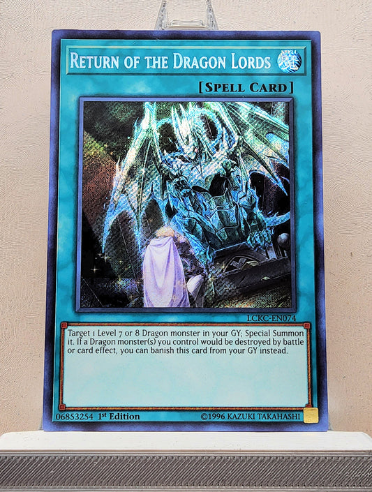 Yugioh! 1x Return of the Dragon Lords (LCKC - Secret Rare) 1st Edition