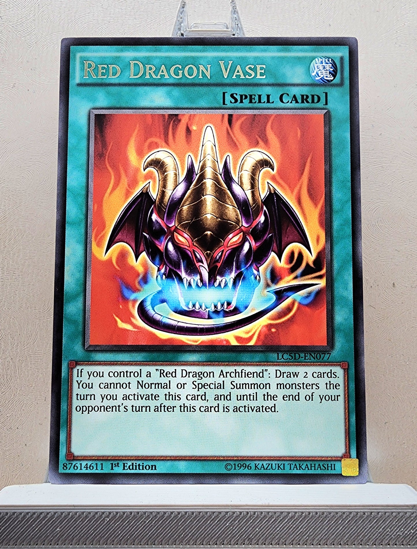 Yugioh! 1x Red Dragon Vase (LC5D - Rare) 1st Edition