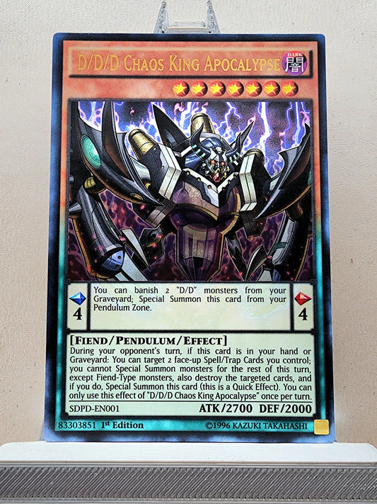 Yugioh! 1x D/D/D Chaos King Apocalypse (SDPD - Ultra Rare) 1st Edition