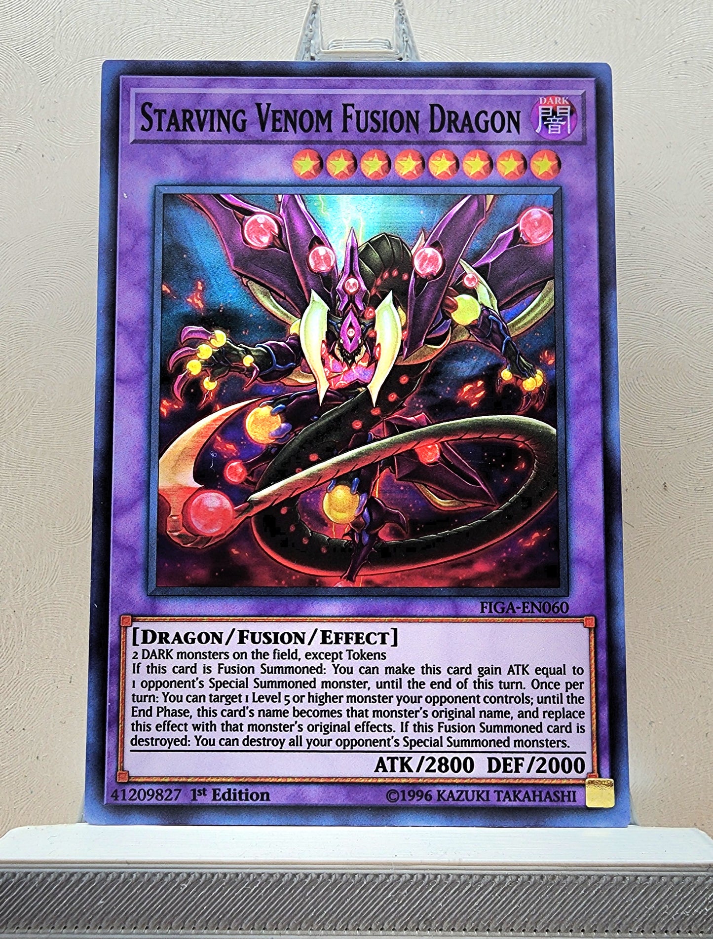 Yugioh! 1x Starving Venom Fusion Dragon (FIGA - Super Rare) 1st Edition