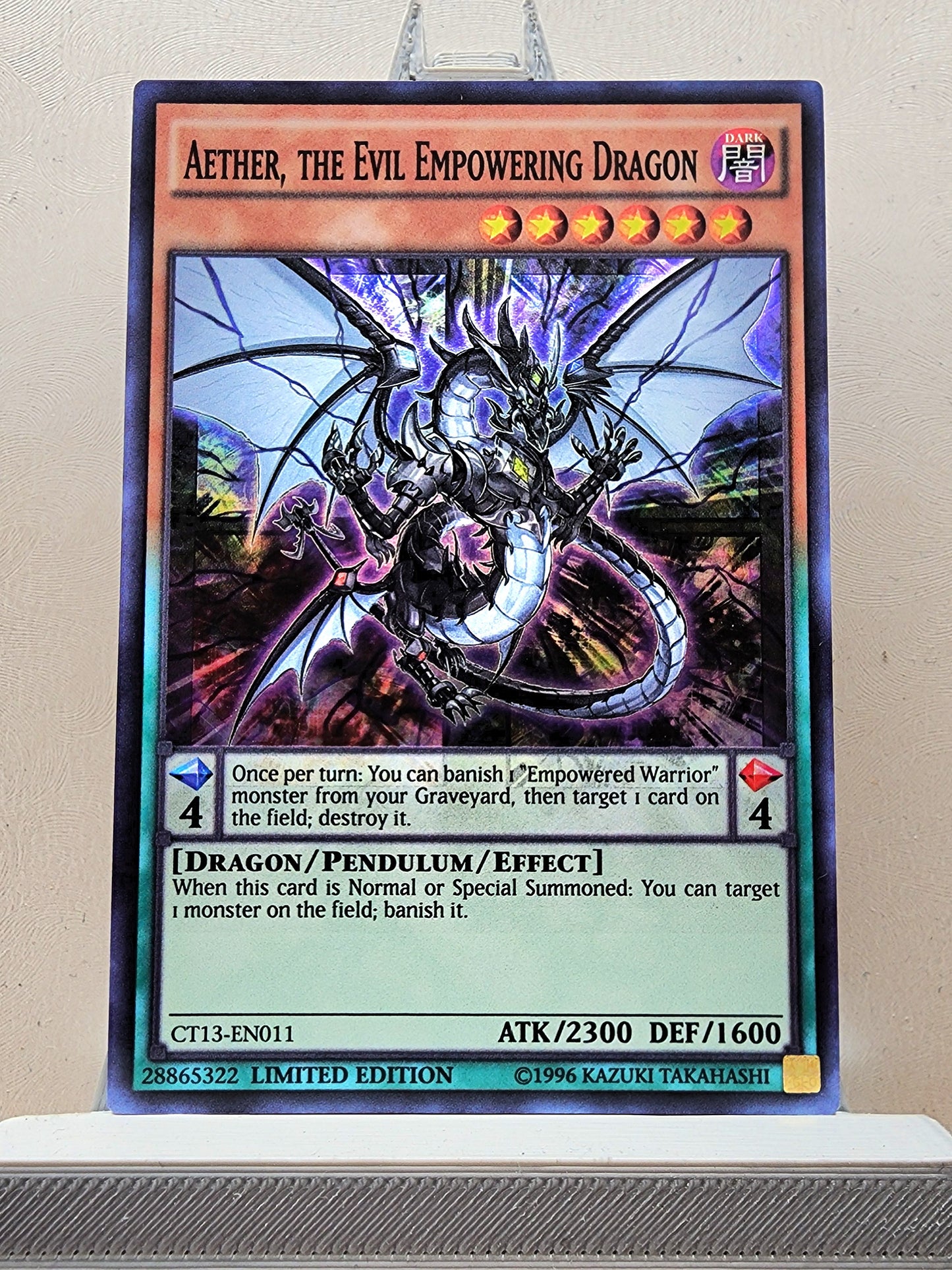 Yugioh! 1x Aether, the Evil Empowering Dragon (CT13 - Super Rare) Limited Edition