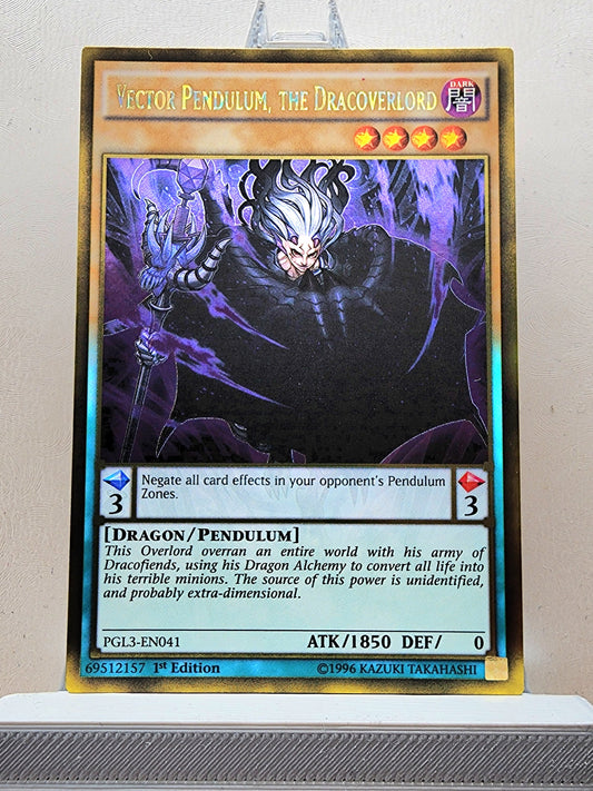 Yugioh! 1x Vector Pendulum, the Dracoverlord (PGL3 - Gold Rare) 1st Edition