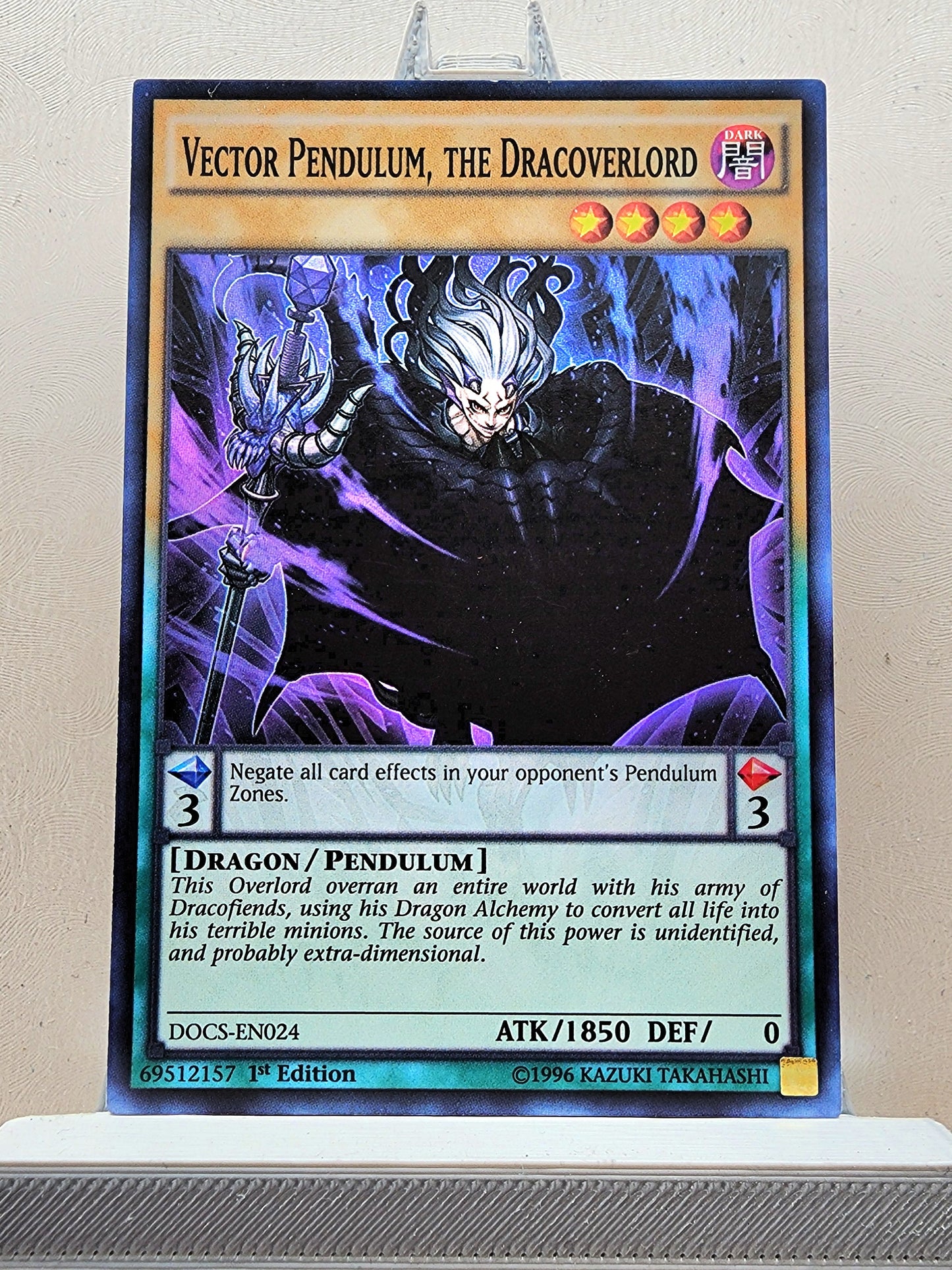 Yugioh! 1x Vector Pendulum, the Dracoverlord (DOCS - Super Rare) 1st/Unli Edition