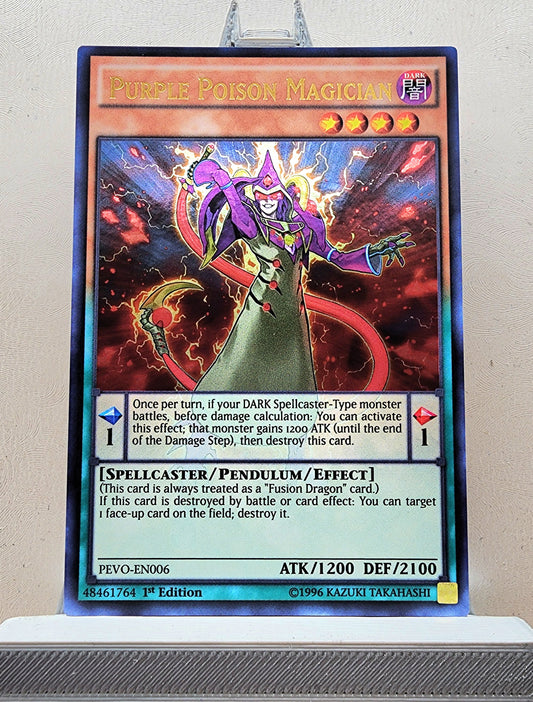 Yugioh! 1x Purple Poison Magician (PEVO - Ultra Rare) 1st Edition