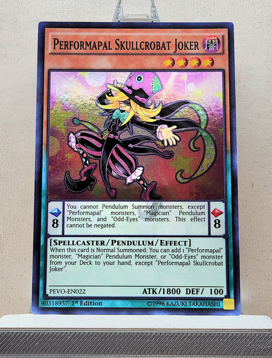 Yugioh! 1x Performapal Skullcrobat Joker (PEVO - Super Rare) 1st Edition