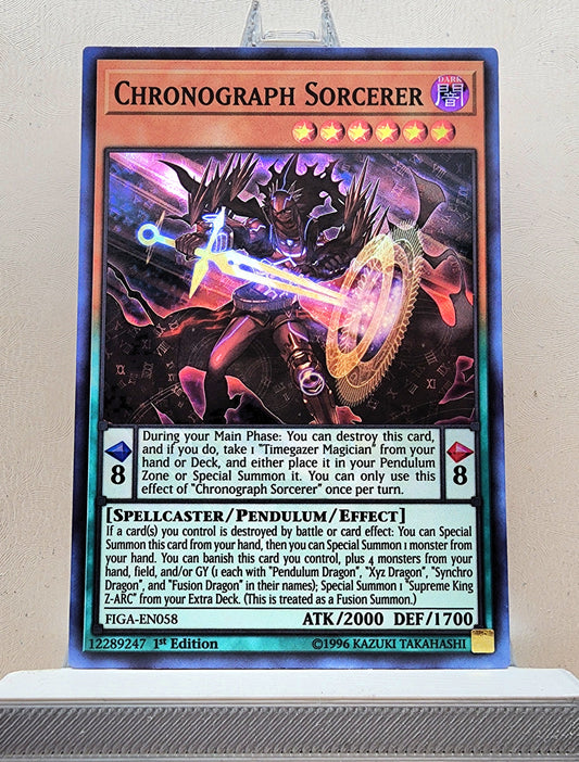 Yugioh! 1x Chronograph Sorcerer (FIGA - Super Rare) 1st Edition