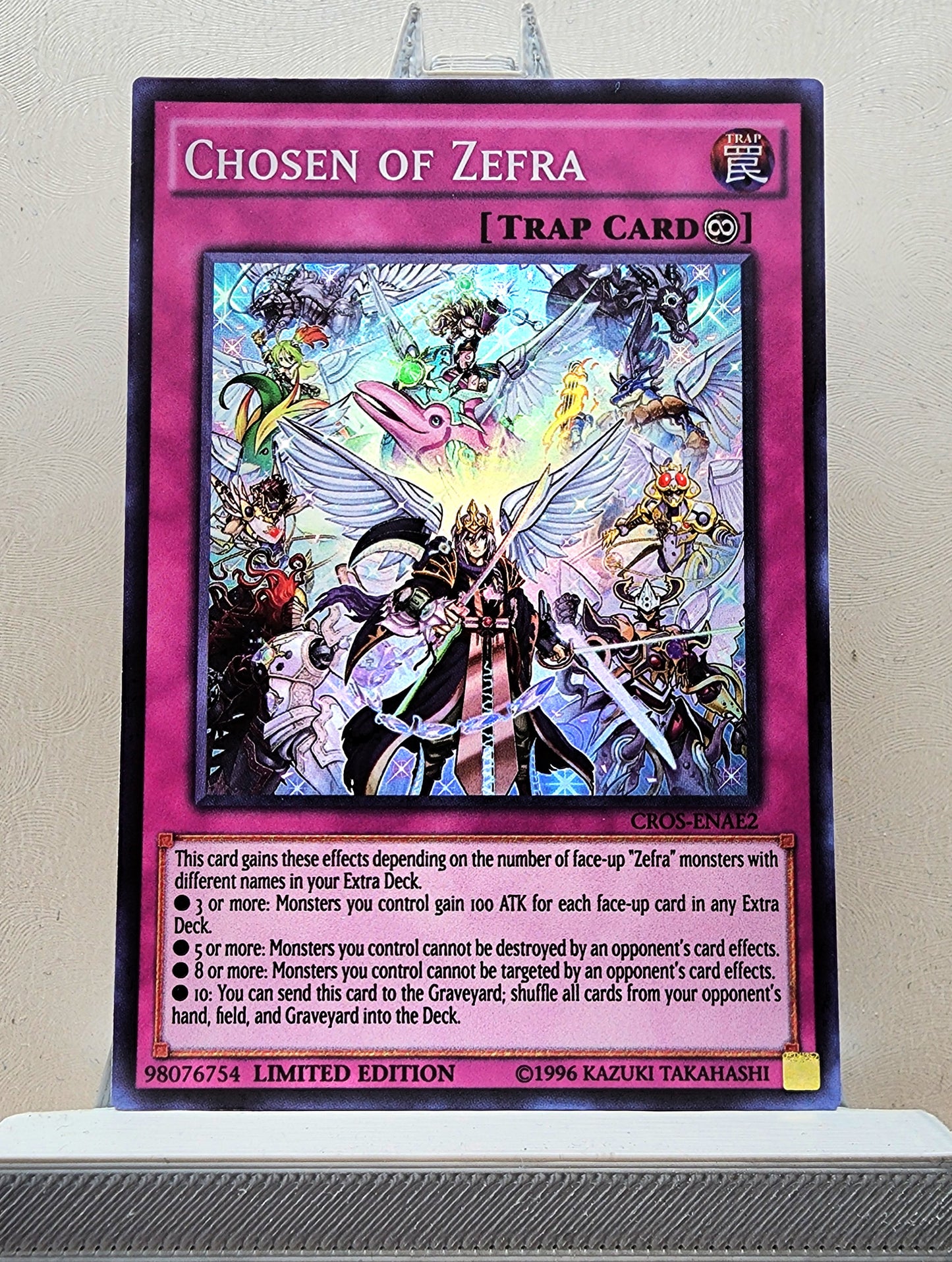 Yugioh! 1x Chosen of Zefra (CROS - Super Rare) Limited Edition