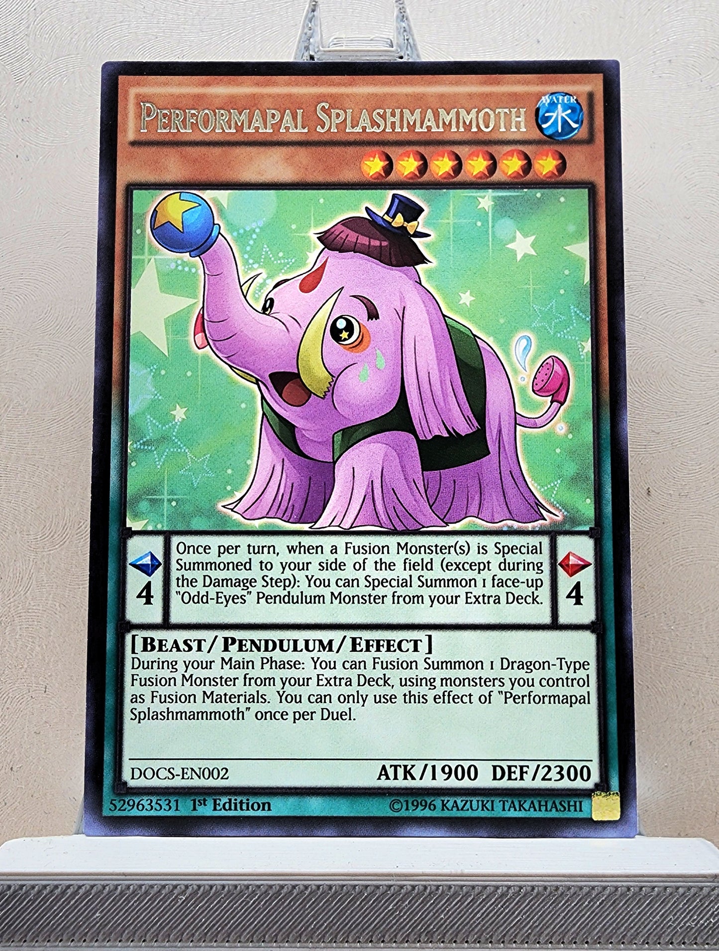 Yugioh! 1x Performapal Splashmammoth (DOCS - Rare) 1st Edition