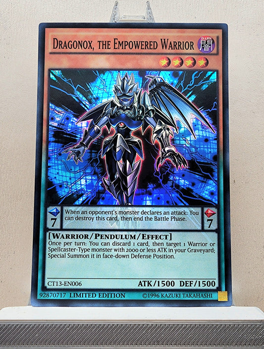 Yugioh! 1x Dragonox, the Empowered Warrior (CT13 - Super Rare) Limited Edition