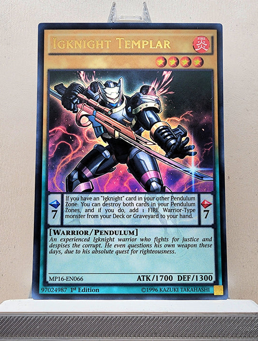 Yugioh! 1x Igknight Templar (MP16 - Ultra Rare) 1st Edition