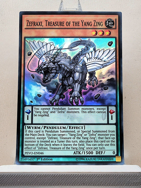 Yugioh! 1x Zefraxi, Treasure of the Yang Zing (PEVO - Super Rare) 1st Edition