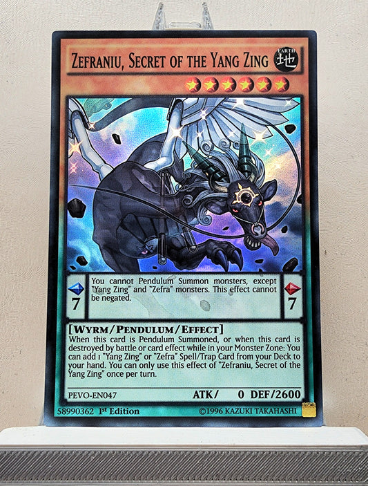 Yugioh! 1x Zefraniu, Secret of the Yang Zing (PEVO - Super Rare) 1st Edition