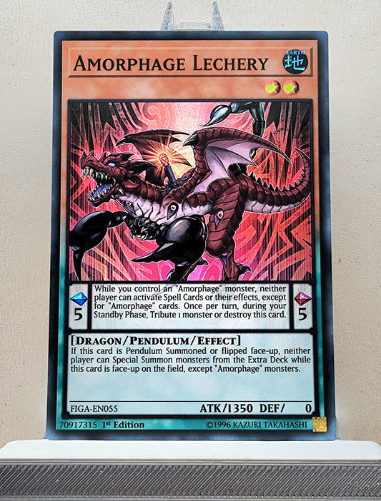 Yugioh! 1x Amorphage Lechery (FIGA - Super Rare) 1st Edition