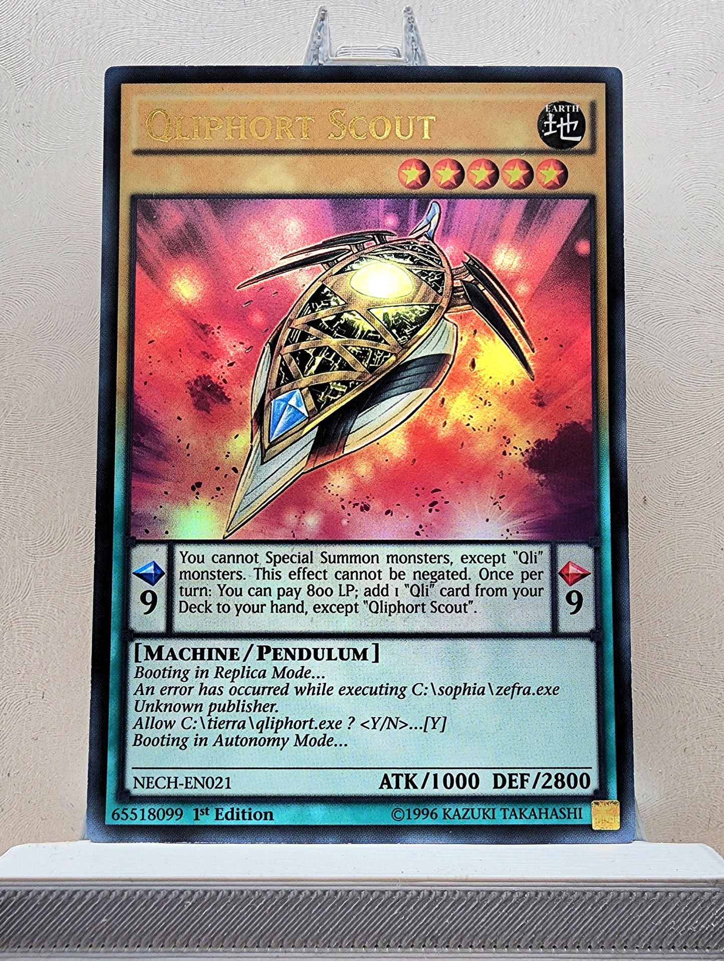 Yugioh! 1x Qliphort Scout (NECH - Ultra Rare) 1st Edition