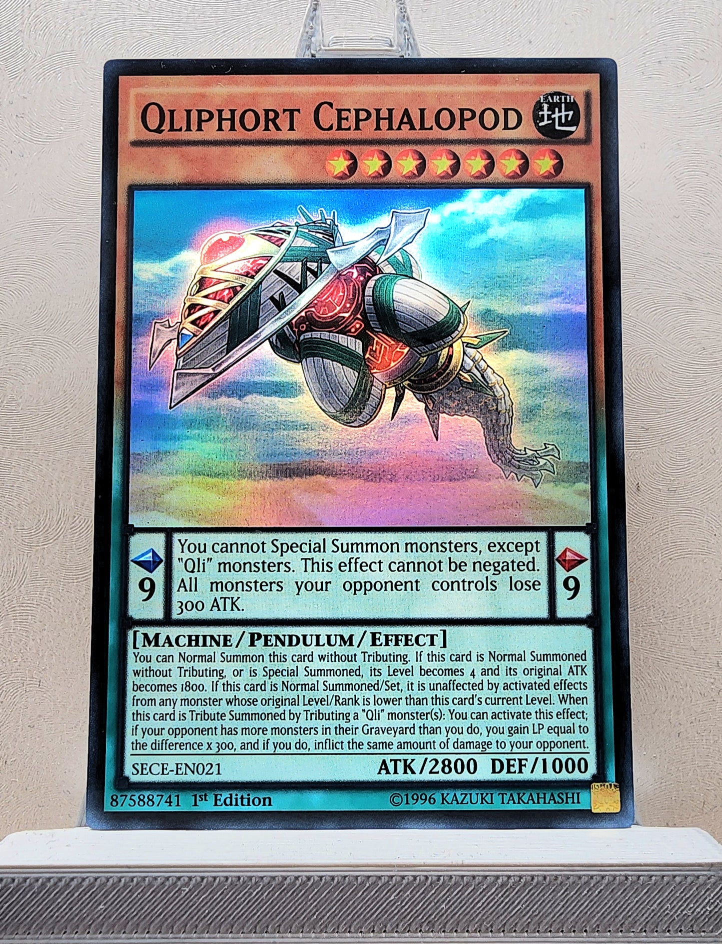 Yugioh! 1x Qliphort Cephalopod (SECE - Super Rare) 1st Edition