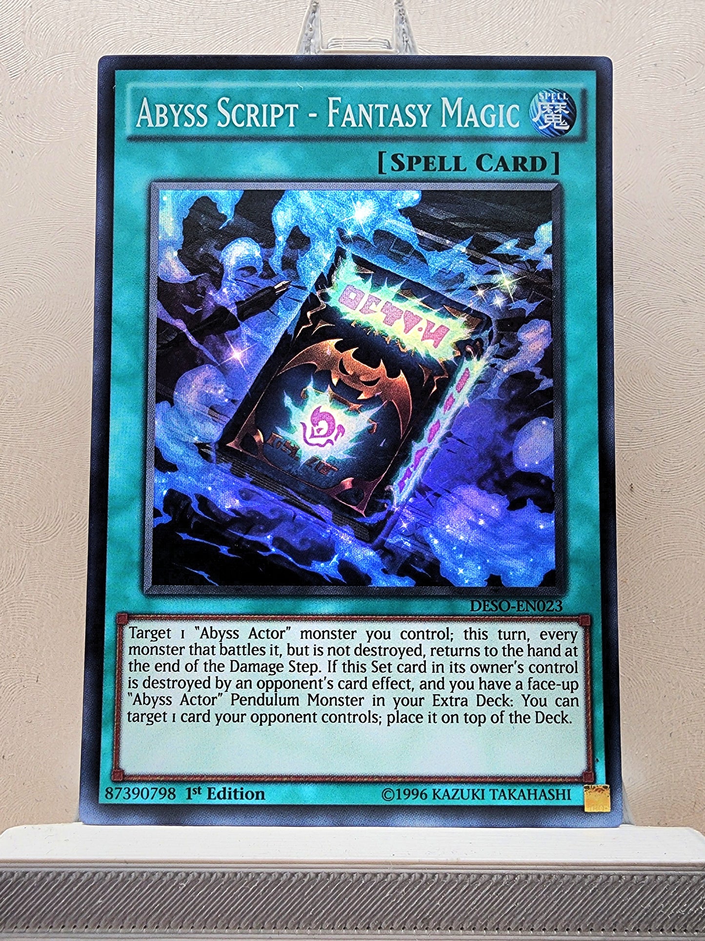 Yugioh! 1x Abyss Script - Fantasy Magic (DESO - Super Rare) 1st Edition