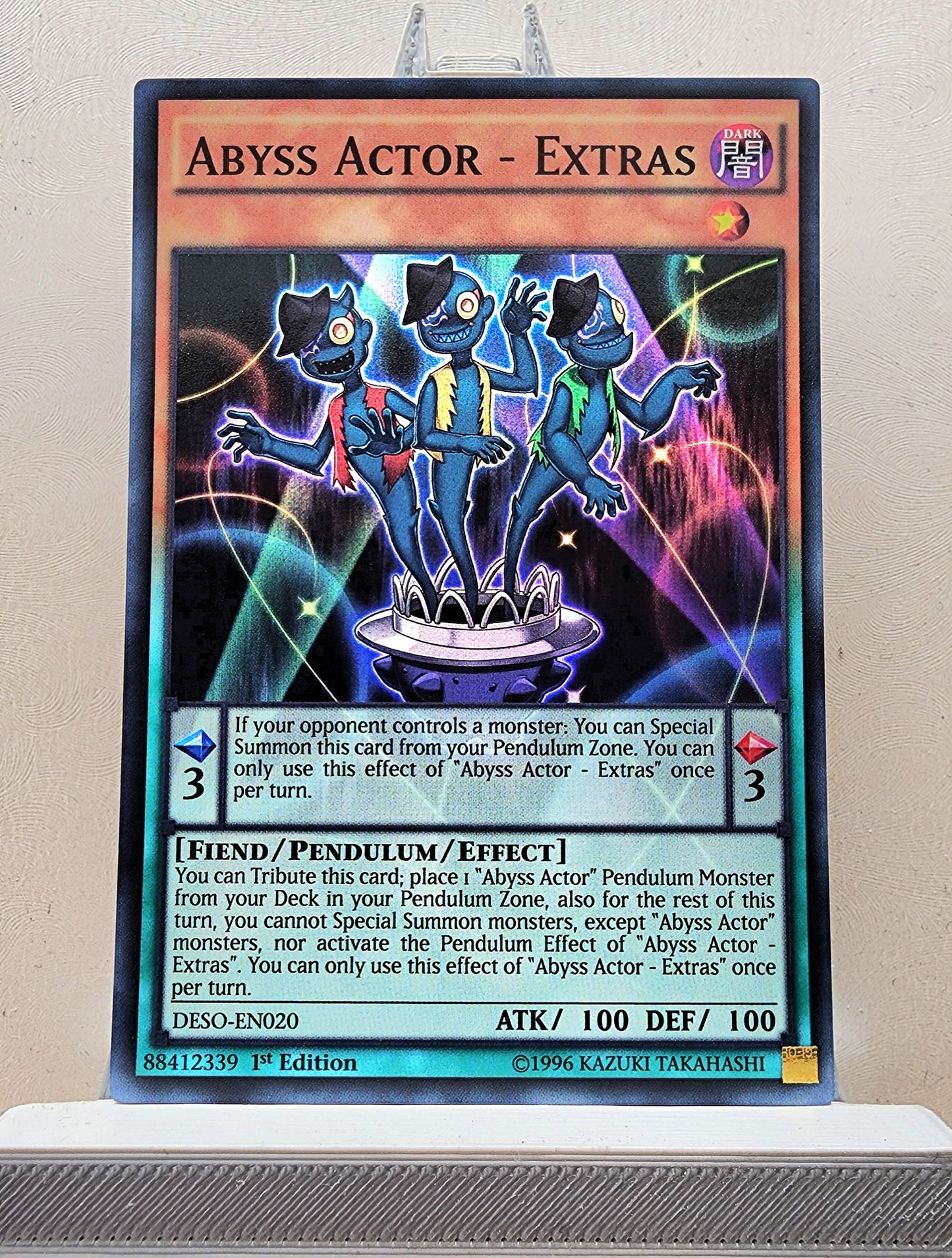 Yugioh! 1x Abyss Actor - Extras (DESO - Super Rare) 1st Edition