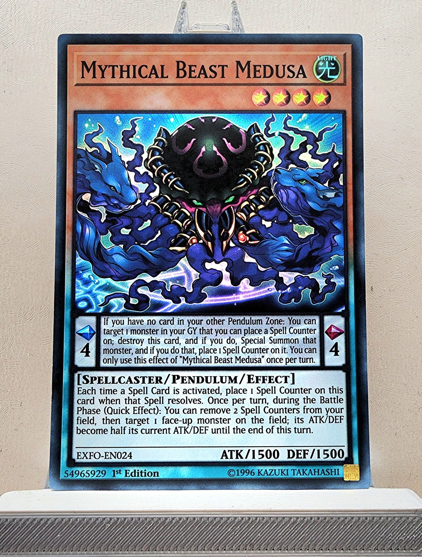 Yugioh! 1x Mythical Beast Medusa (EXFO - Super Rare) 1st/Unli Edition