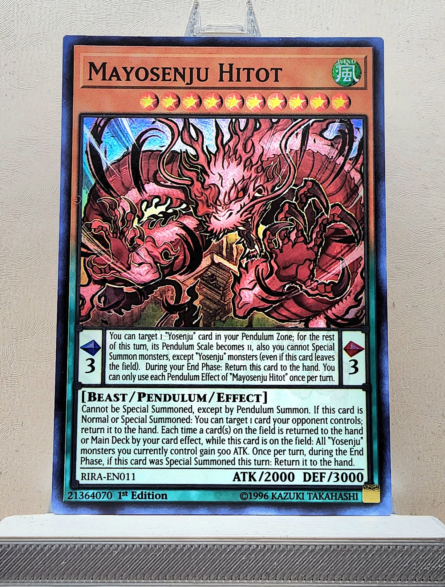 Yugioh! 1x Mayosenju Hitot (RIRA - Super Rare) 1st Edition