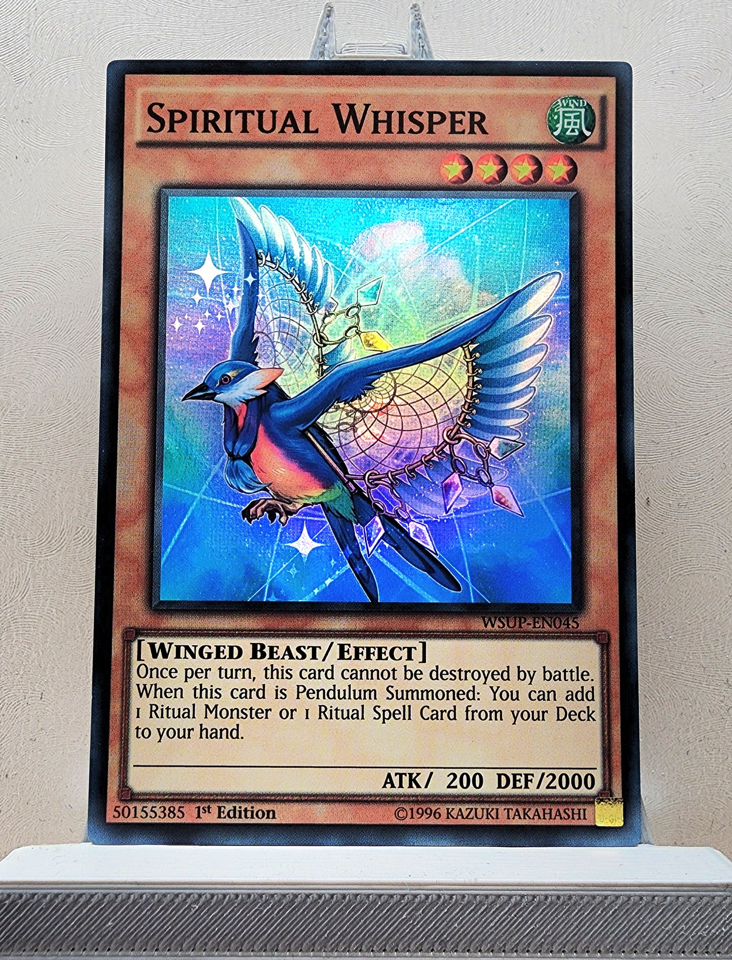 Yugioh! 1x Spiritual Whisper (WSUP - Super Rare) 1st Edition