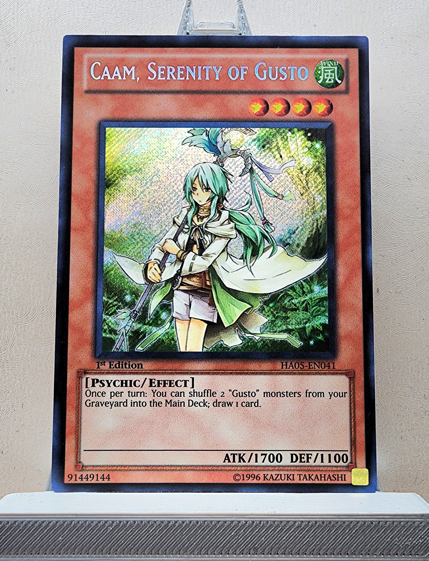 Yugioh! 1x Caam, Serenity of Gusto (HA05 - Secret Rare) 1st Edition