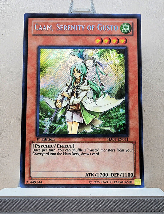 Yugioh! 1x Caam, Serenity of Gusto (HA05 - Secret Rare) 1st Edition