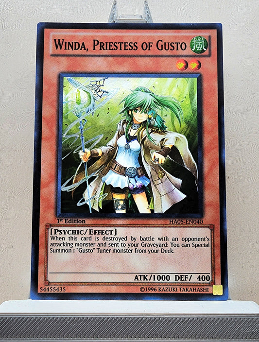 Yugioh! 1x Winda, Priestess of Gusto (HA05 - Super Rare) 1st Edition