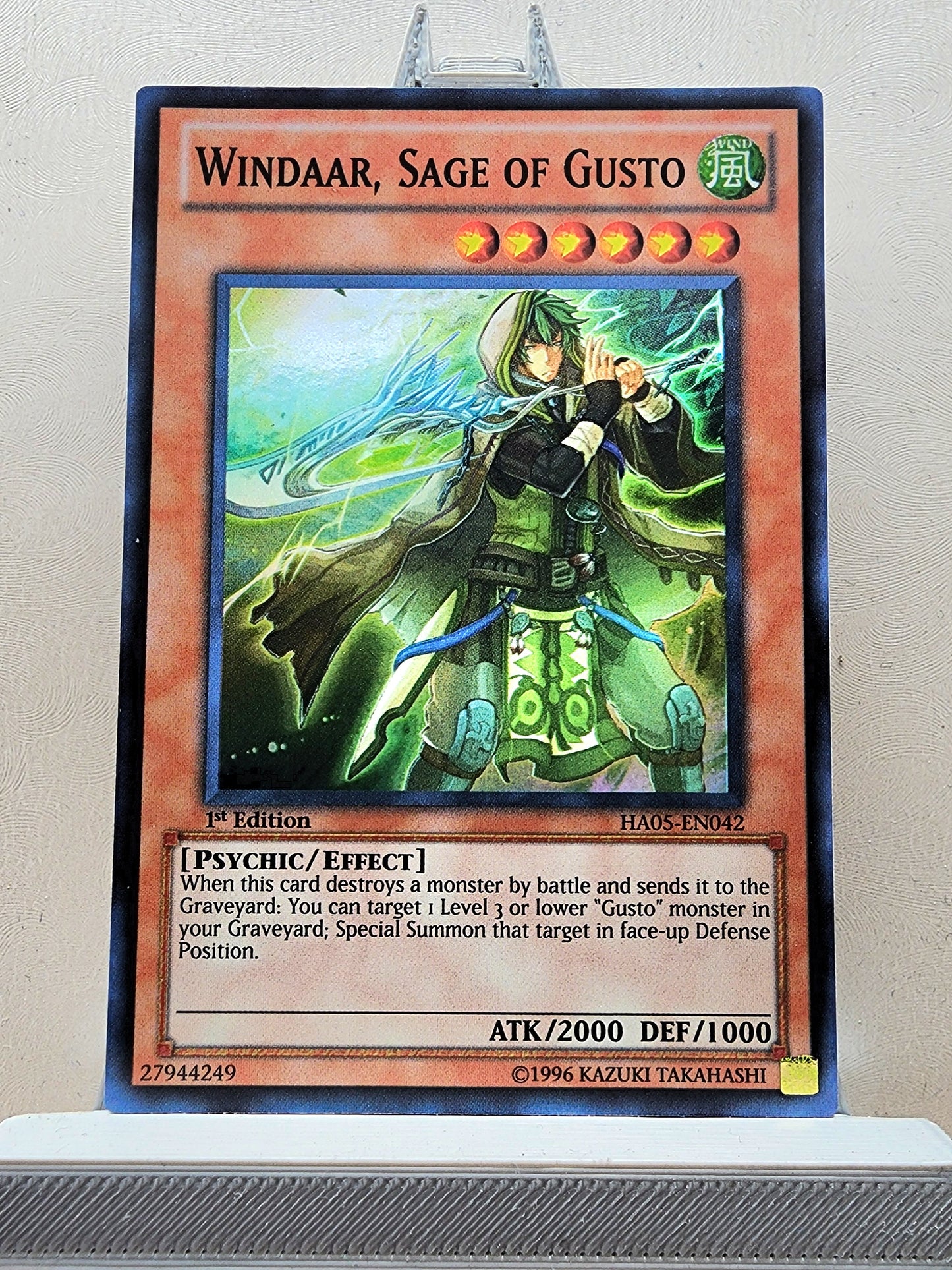 Yugioh! 1x Windaar, Sage of Gusto (HA05 - Super Rare) 1st Edition